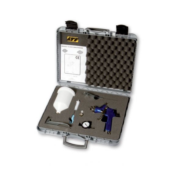 ASTURO 00250K Kit aerografo manuale superiore HTE bassa pressione K1/S con  accessori - Diametro ugello 0.8 - 1.0 - 1.2 - 1.3 - 1.4 - 1.7 - 1.9 - 2.2 -  2.5mm