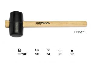 0375.060 MAZZUOLA ANTIRIMBALZO MUNDIAL Ø60 - Misure 150x450mm - Manico legno